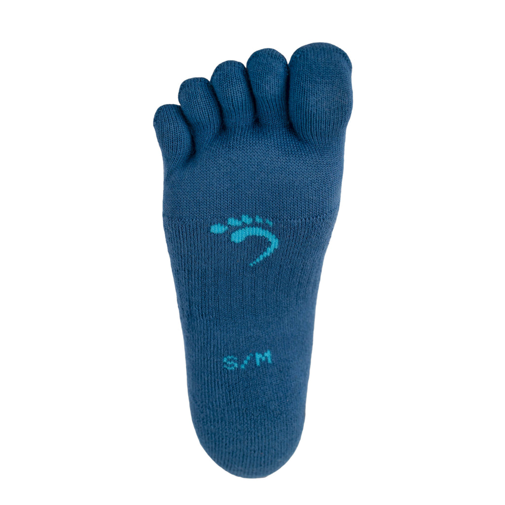 Blue ankle socks with toes by Serasox
